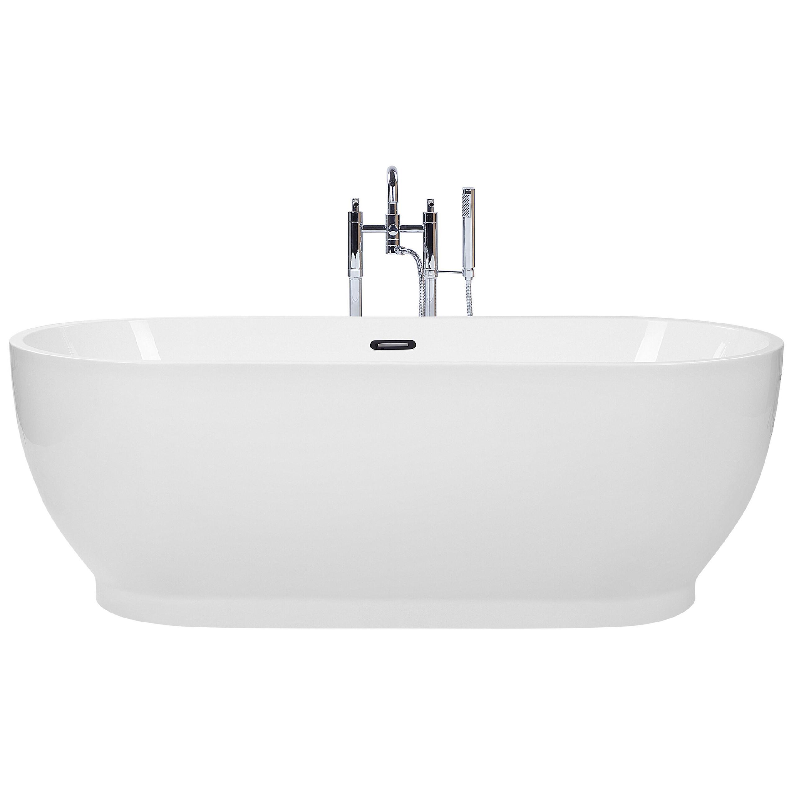 BADEWANNE FREISTEHEND 78x170x60 cm weiß Levera - Weiß, Kunststoff (78/60/170cm) - Beliani