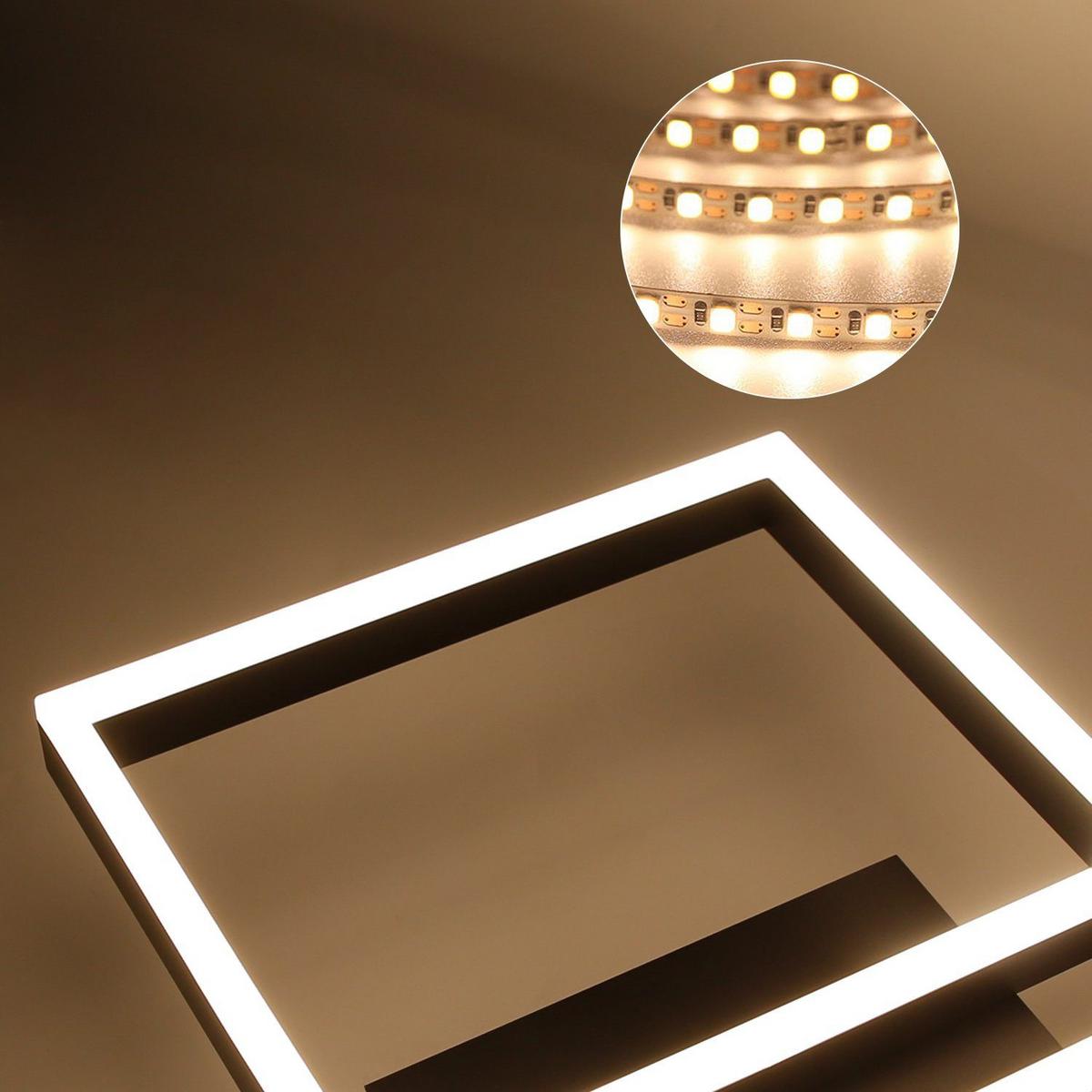 LED-DECKENLEUCHTE Martin 61/40/12 cm - Schwarz, Metall (61/40/12cm) - Nettlife