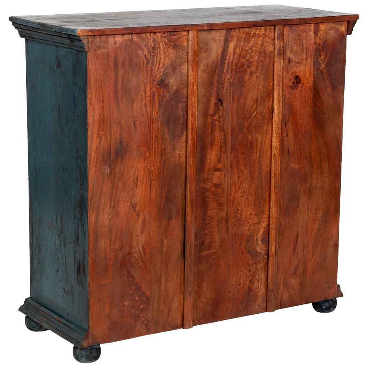 KOMMODE aus holz 100x43x95cm - Blau, Holz (100/95/43cm) - Wanderlust
