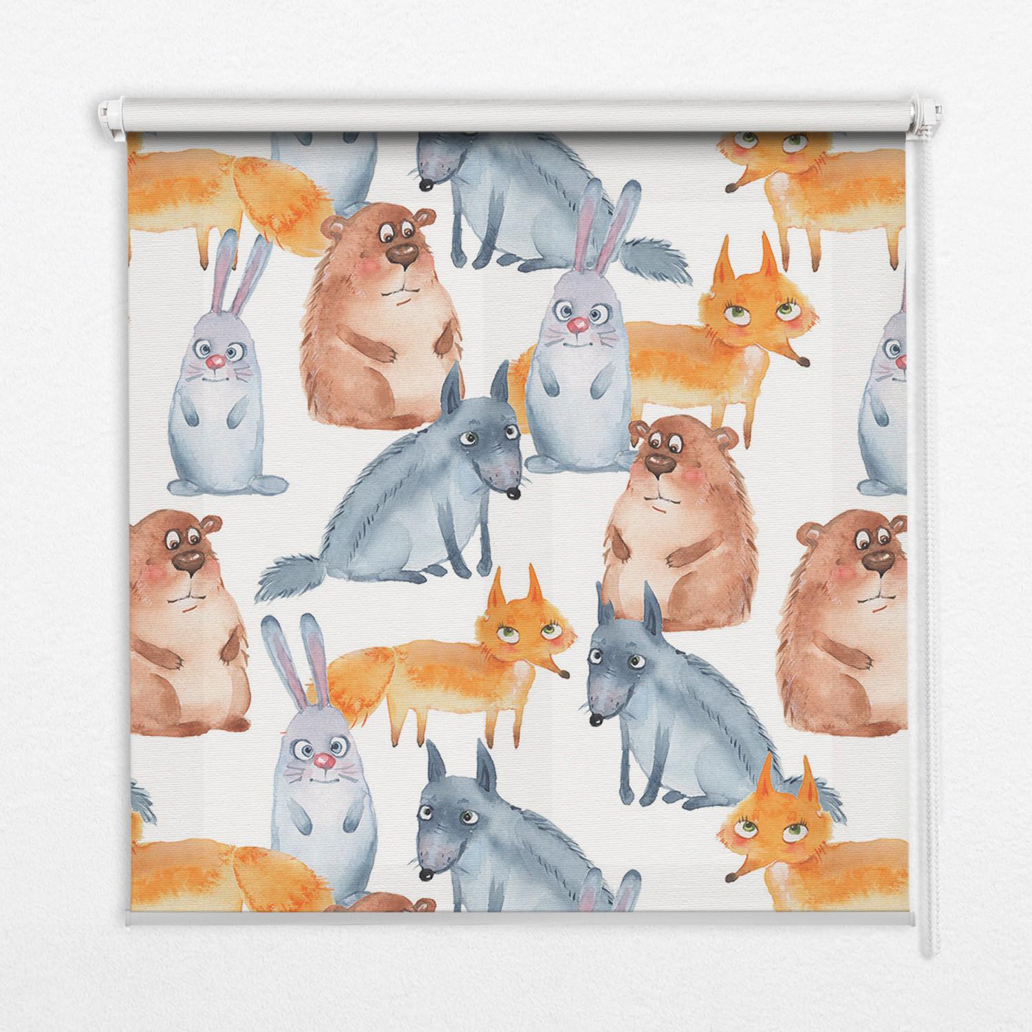 INNENROLLO - Fensterrollo - Rollo - 90x180 cm - Tiere - Grau, Kunststoff (90/180/0.5cm) - TULUP