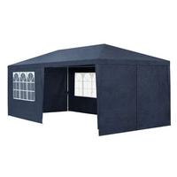 PARTYZELT Gartenzelt blau 3x6 m - Blau, Metall (300/250/600cm) - Juskys
