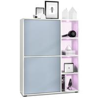 HIGHBOARD Cuba Türen in Denim matt - Pastellblau, Holzwerkstoff (79/105.5/35.5cm) - Vladon