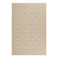 TEPPICH Premium en Vinyle Weiße Kreise 160x230 cm - Cappuccino, Kunststoff (160/230cm) - STORESDECO