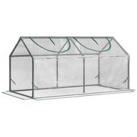 FOLIEGEWÄCHSHAUS mit Fenster Kunststoff Treibhaus Tomatenhaus 120x60x60cm - Transparent, Kunststoff (60/60/120cm) - Outsunny