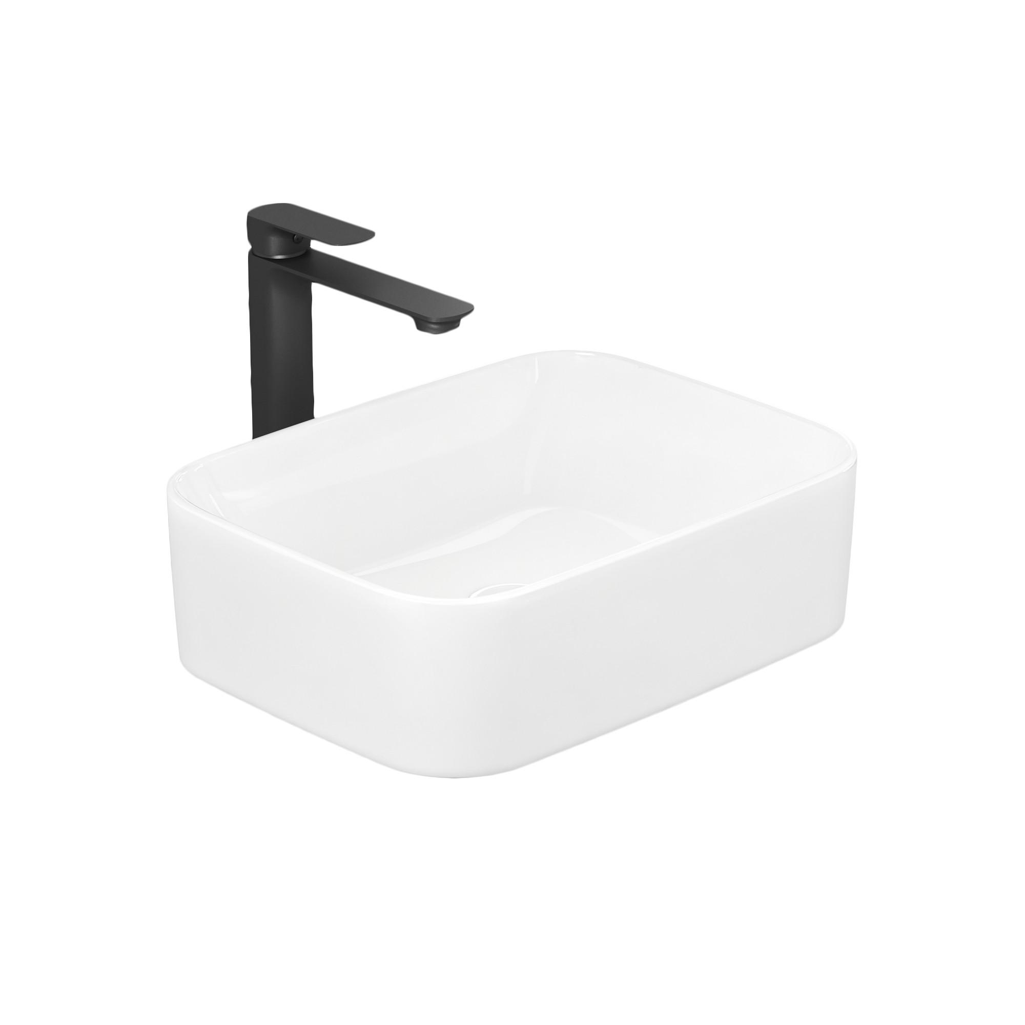 WASCHBECKEN mit pflegeleichter Oberfläche Weiß 50,5 / 38 / 15 cm - Weiß, Keramik (50.5/15/38cm) - EMKE