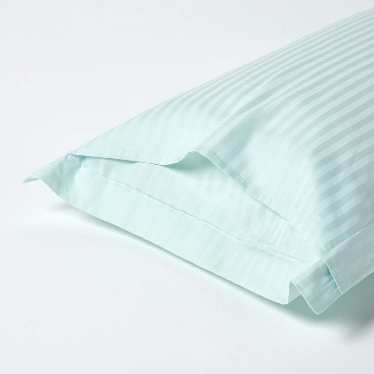 KISSENBEZUG Damast mit Stehsaum, Fadendichte 330 - Blau, Textil (50/90cm) - Homescapes