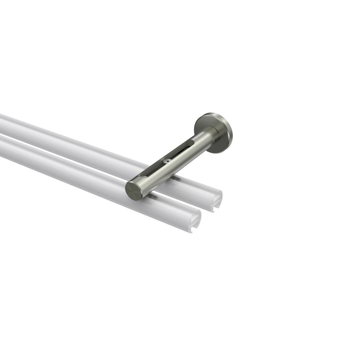 TRÄGER FÜR GARDINENSTANGEN INNENLAUF 20 mm Ø, Siteno Langloch 1 bis 3-läufig, Edelstahl-Optik - Edelstahlfarben, Metall (13/4/4cm) - INTERDECO