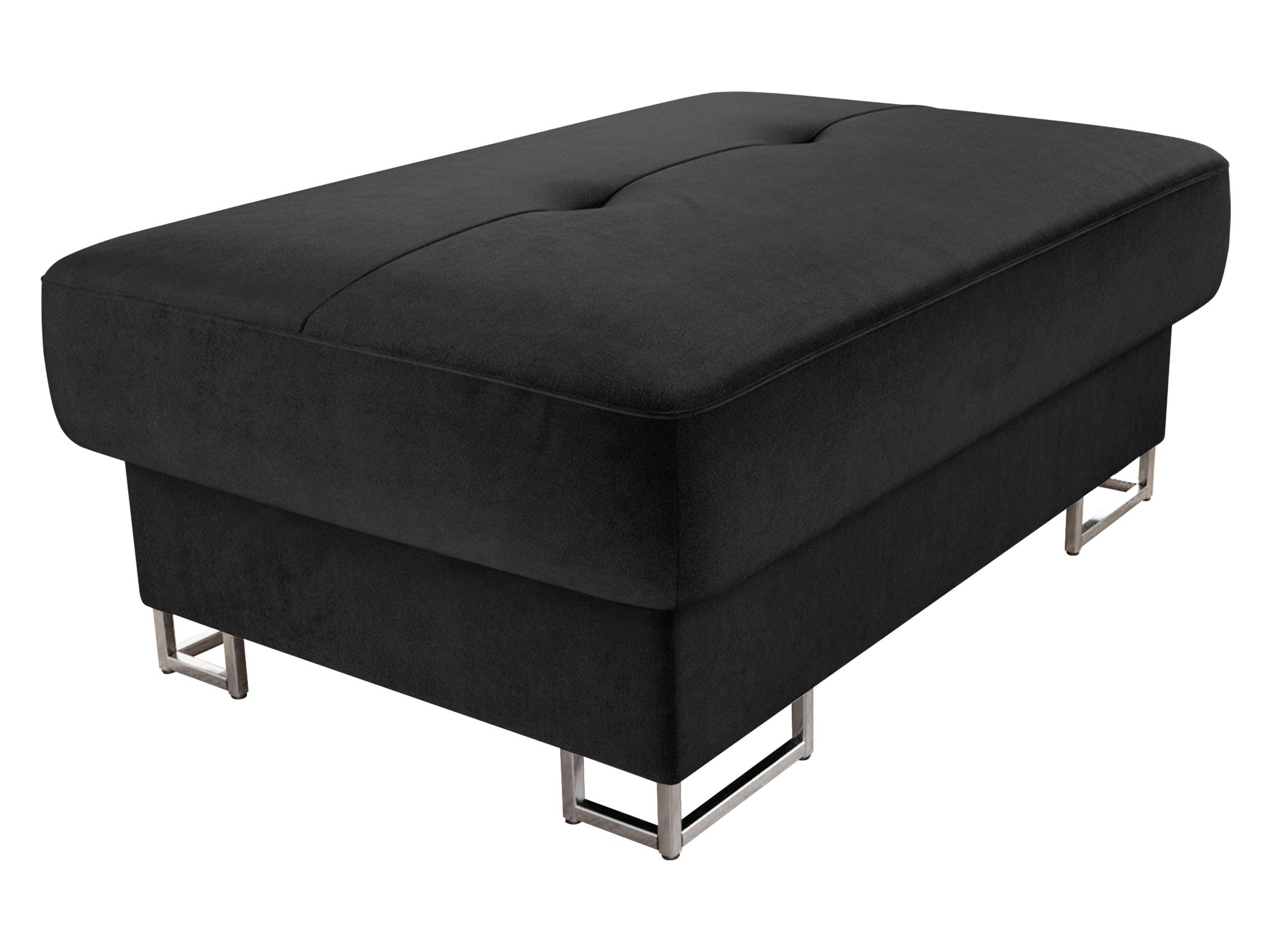 POLSTERHOCKER Cotere - Anthrazit/Silberfarben, Holz/Textil (104/42/67cm) - MIRJAN24
