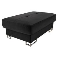 POLSTERHOCKER Cotere - Anthrazit/Silberfarben, Holz/Textil (104/42/67cm) - MIRJAN24