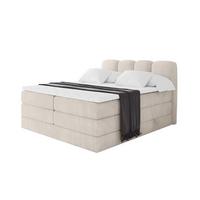 BOXBETT mit Matratze H3|H4 - NINA KING - 200x200 cm - Beige - Champagner, Holzwerkstoff (200/200cm) - ALTDECOR