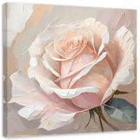 KUNSTDRUCK Rosa 50/50 cm - Pink, Textil (50/50cm) - KUNSTLOFT