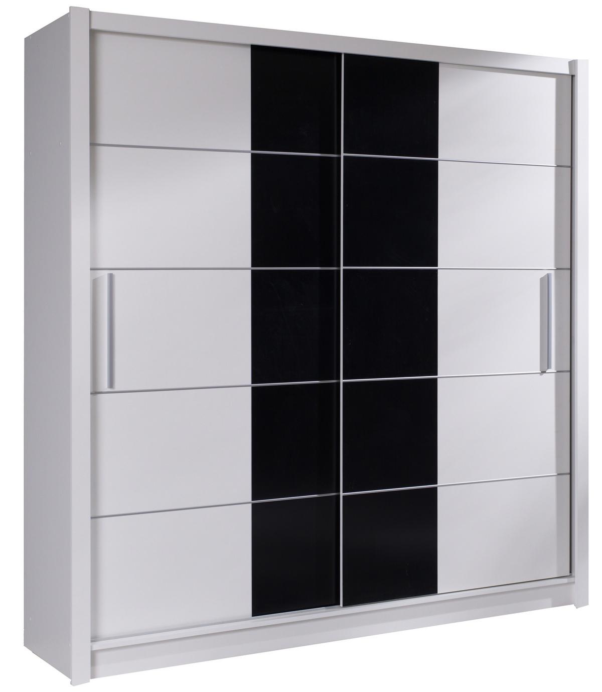 SCHWEBETÜRENSCHRANK HELDEN 204,4/215/62,5cm 2-türig Weiß - Weiß, Holzwerkstoff (204.4/215/62.5cm) - MASSENO