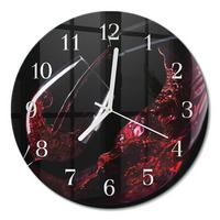 WANDUHR aus Glas Ø30 cm - Wein - Rot, Glas (30/30/0.4cm) - TULUP