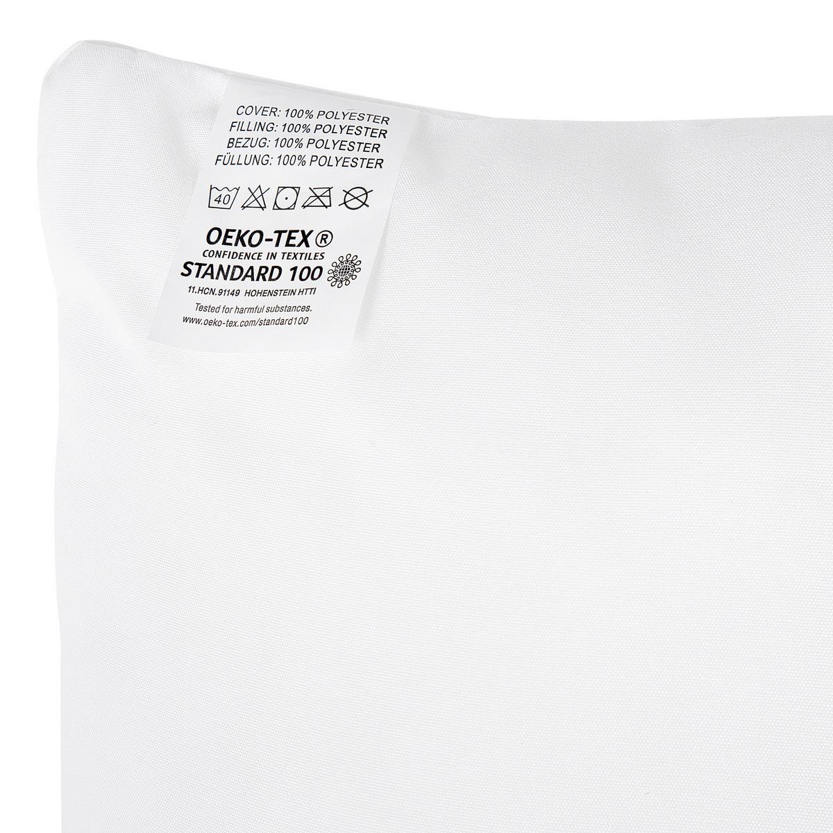 KOPFKISSEN Weiß 50/60 cm Errigal - Weiß, Textil (60/50cm) - Beliani