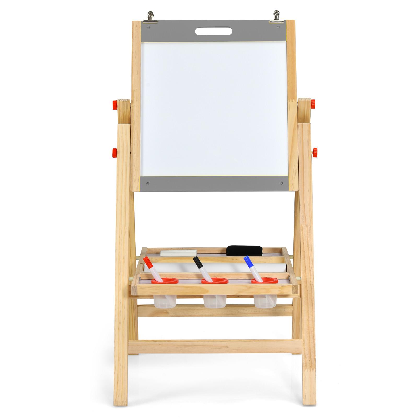 KINDERSTAFFELEI Grau - Grau, Holz (53.5/104/50.5cm) - COSTWAY