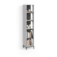 BÜCHERREGAL Aterno Grau mit 5 Fächern - Grau, Holzwerkstoff (36/188/36cm) - Livinity®