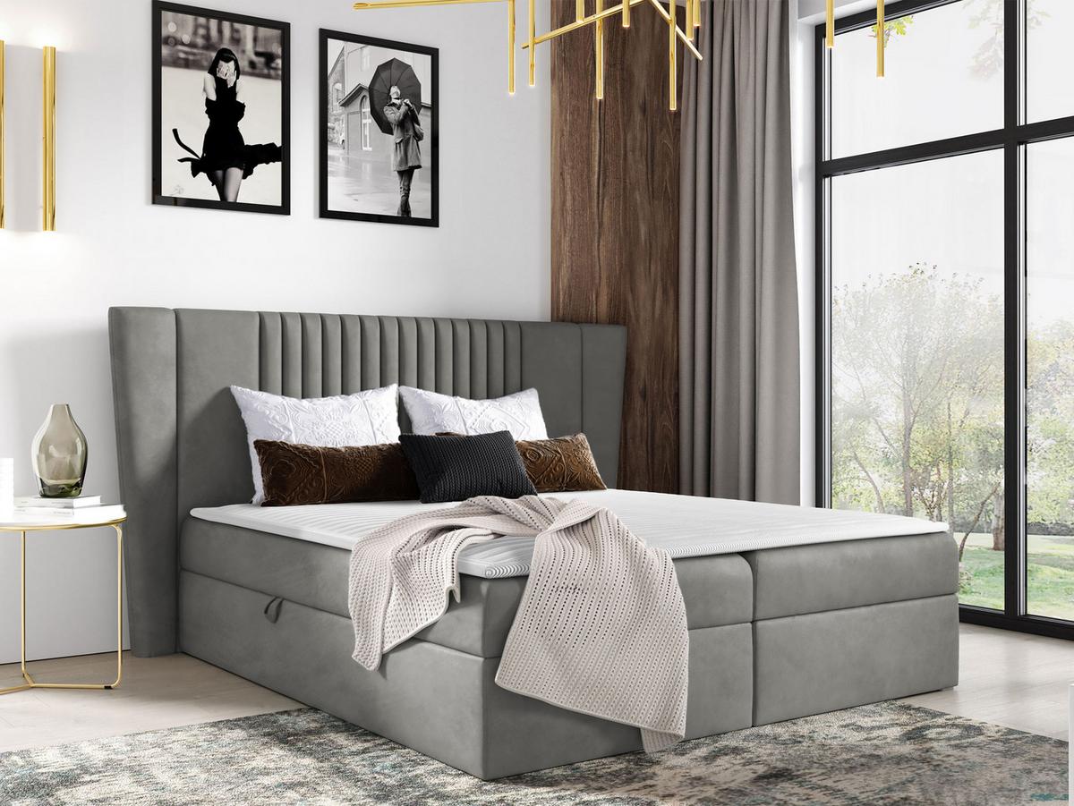 BOXBETT Spark - H3 - Greige, Holz (120/200cm) - MIRJAN24