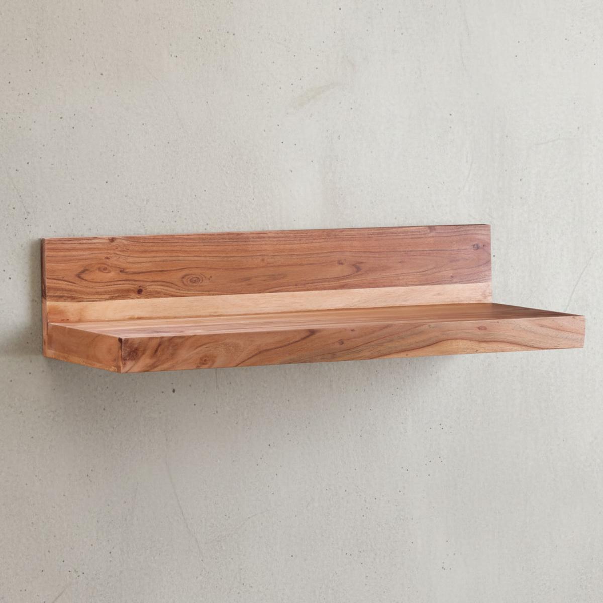 WANDREGAL MUMBAI Massivholz Hängend Landhausstil, Akazie 80x23x17 cm - Akaziefarben, Holz (80/17/23cm) - KADIMA DESIGN