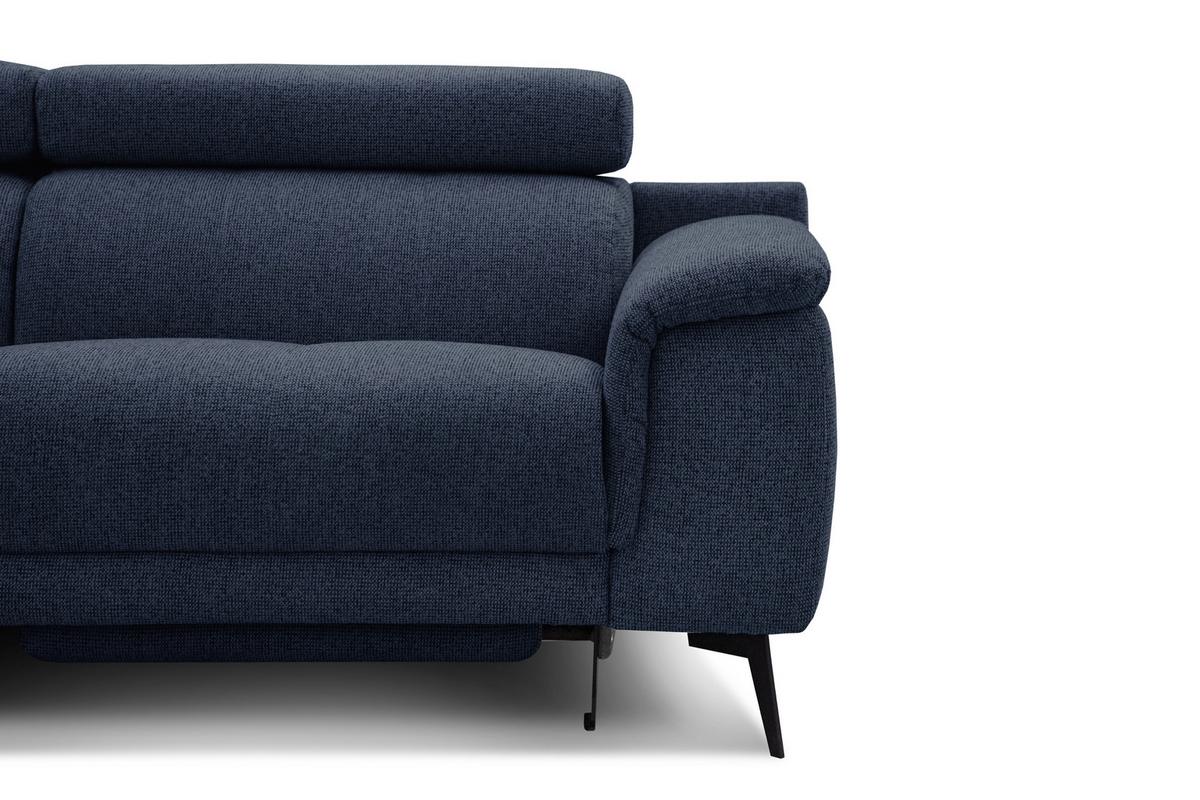 ECKSOFA FIERO 5-Sitzer mit 1 Relaxfunktion, dunkelblau - Dunkelblau, Holzwerkstoff/Textil (228/290cm) - Wozimo