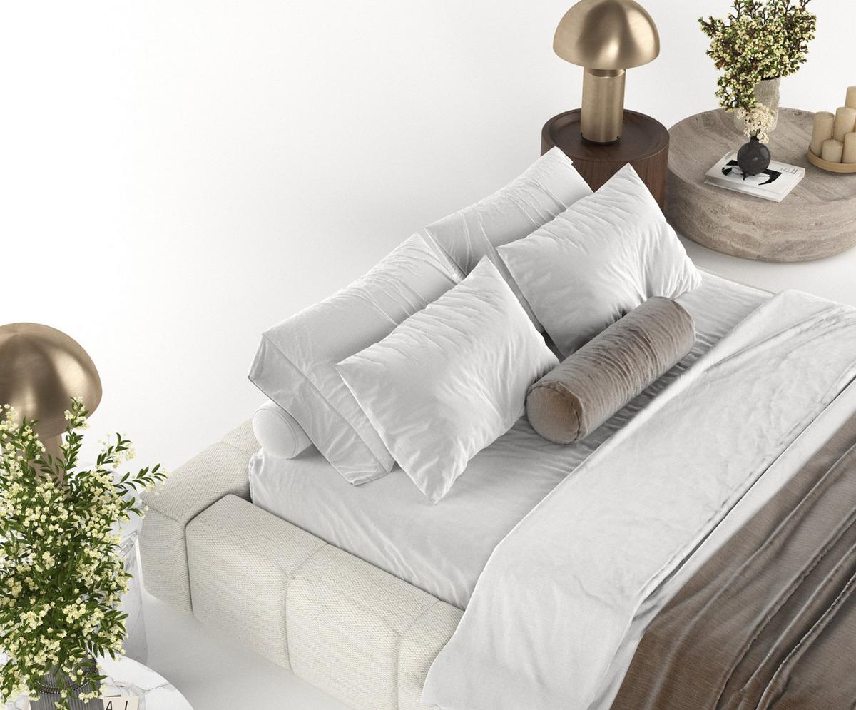 POLSTERBETT Kea mit Stauraum 200/200 cm Creme im Modesto Stoff - Creme/Schwarz, Holz/Holzwerkstoff (200/200cm) - AltaBeds