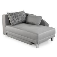RÉCAMIERE-SCHLAFSOFA mit Bettkasten, Federkern, seitenverkehrt montierbar B149/T90/H80 cm, Liegefläche 200x84 cm, Webstoff Hellgrau / 15122 - Chromfarben/Hellgrau, Textil/Metall (149/80/90cm) - luma-home