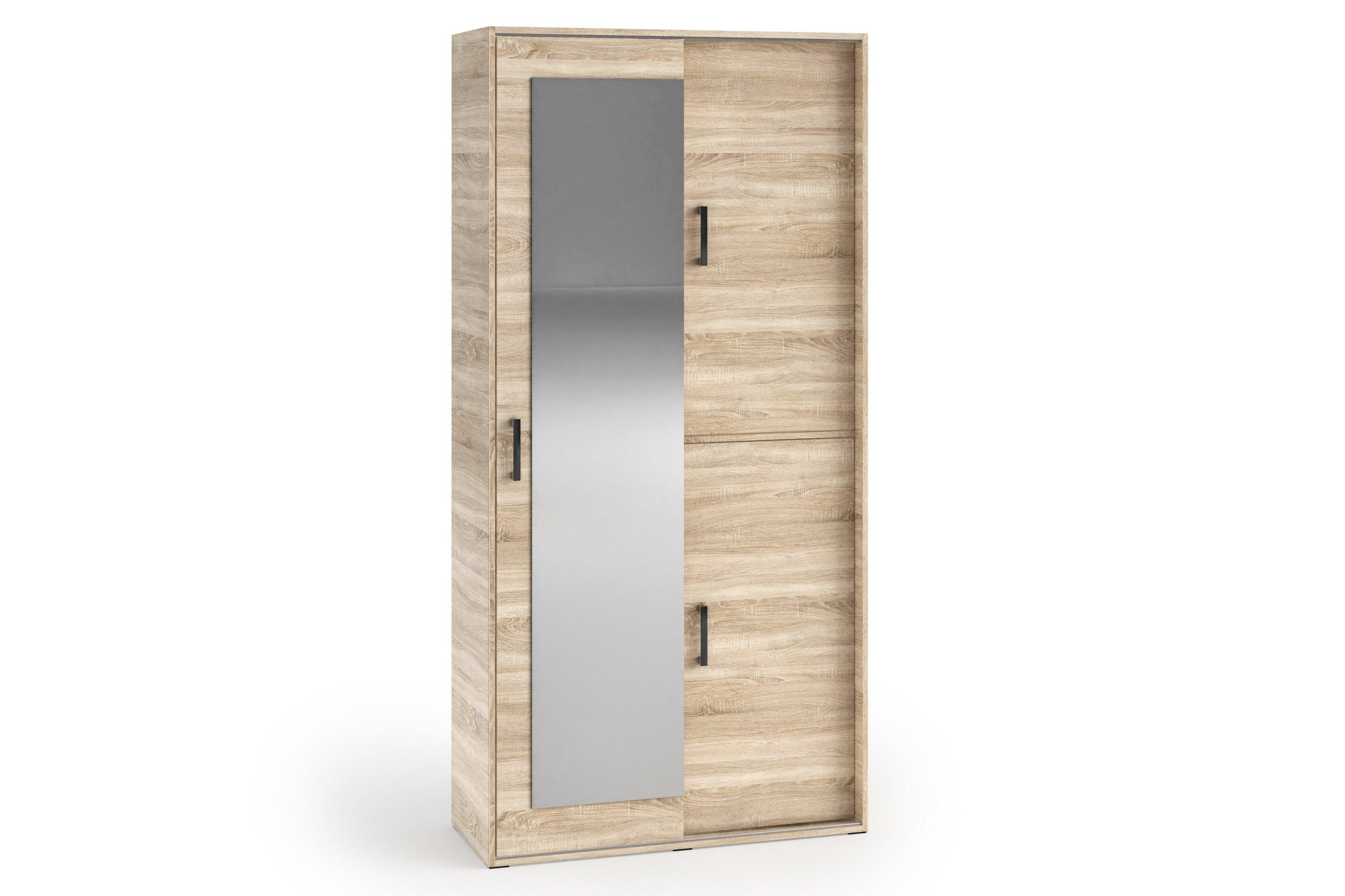 GARDEROBENSCHRANK BENVENO 100/21040 Modern Garderobenschrank Sonoma Eiche - Sonoma Eiche, Holzwerkstoff (100/210/40cm) - MASSENO