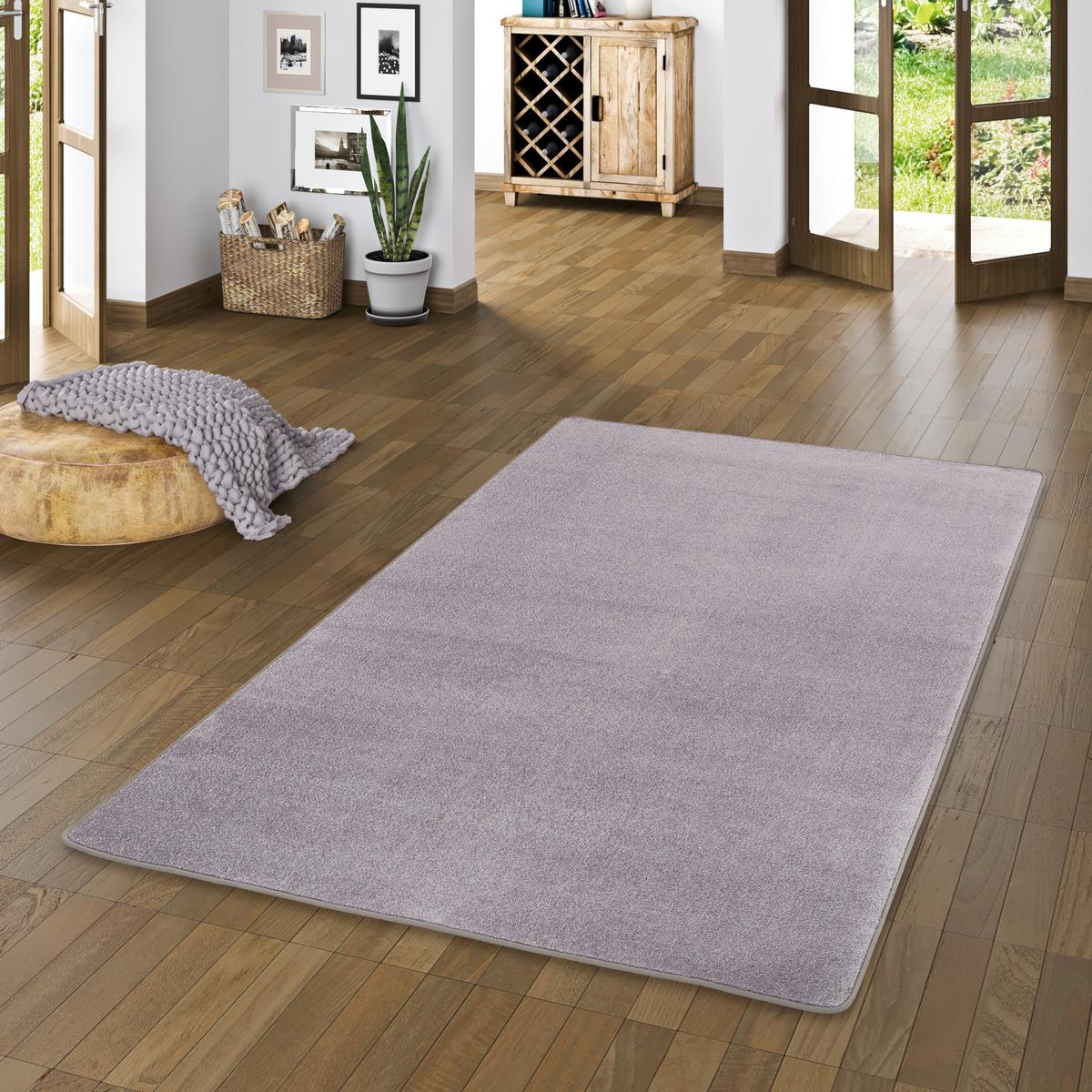 TREND VELOURS TEPPICH JOY - Grau, Textil (160/160cm) - Snapstyle