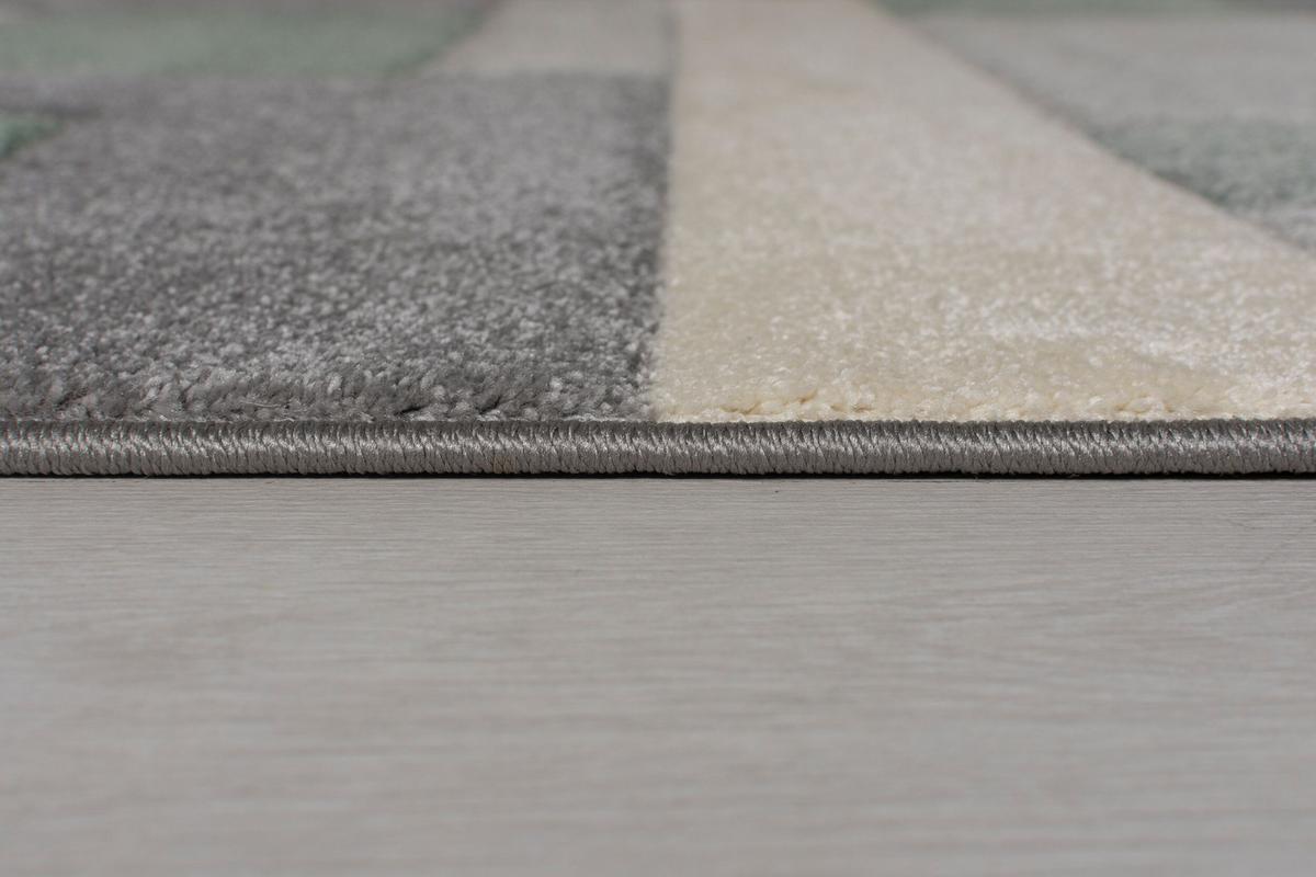 TEPPICH NIDD, geometrisch, Grün-Grau, 200 x 290 cm - Grün, Textil (200/290cm) - KADIMA DESIGN