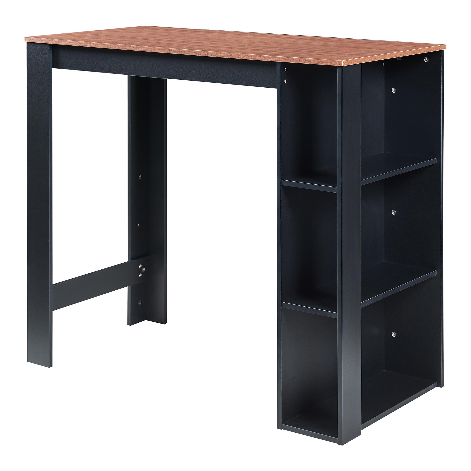 BARTISCH Danderyd - Walnussfarben/Schwarz, Holzwerkstoff (60/120/105.5cm) - [en.casa]