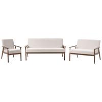 SOFA-SET 6-Sitzer Stoff Dunkelbraun/Beige Esrum - Beige/Braun, Textil (151/79/72cm) - Beliani