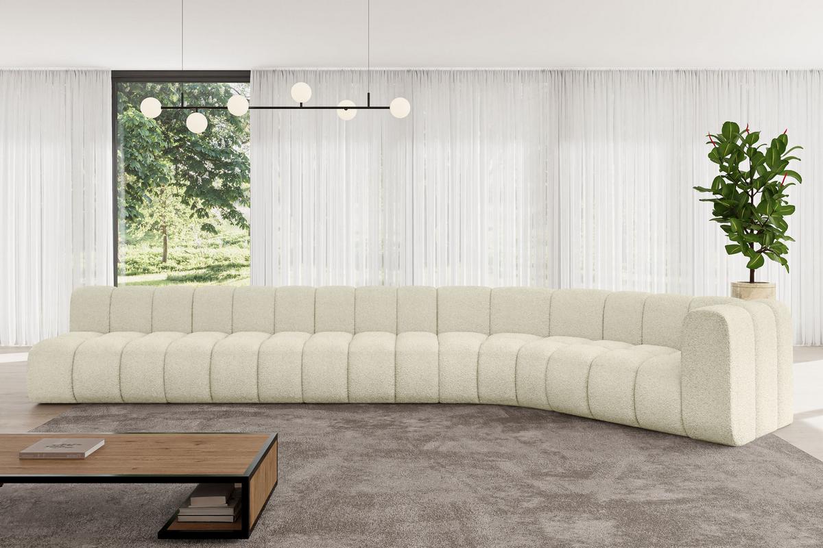 ECKSOFA modulares Sofa Karex-L3 - 490x194x70 cm Beige - Beige, Holzwerkstoff/Textil (490/194cm) - ALTDECOR