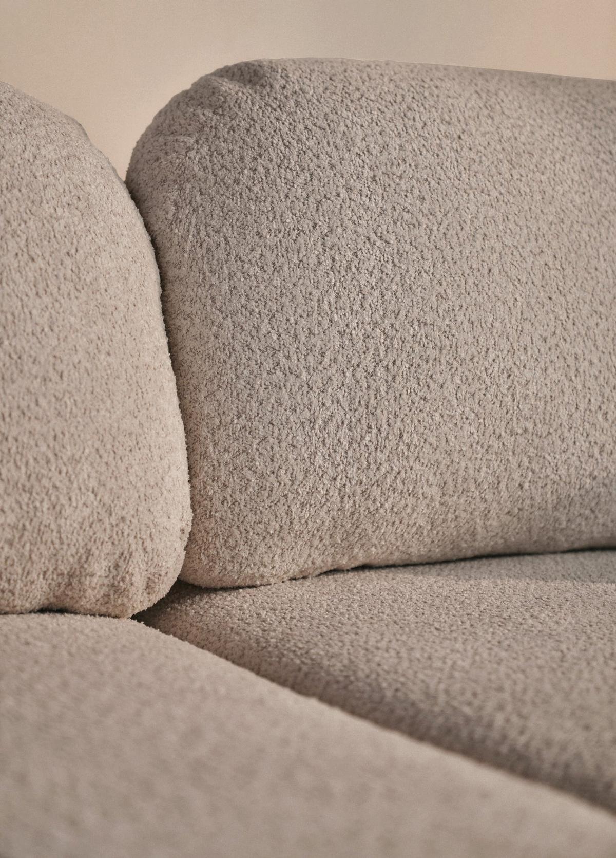 ECKSOFA Tvoya Beigegrau Bouclé - Taupe/Schwarz, Kunststoff/Textil (267/175cm) - Selsey