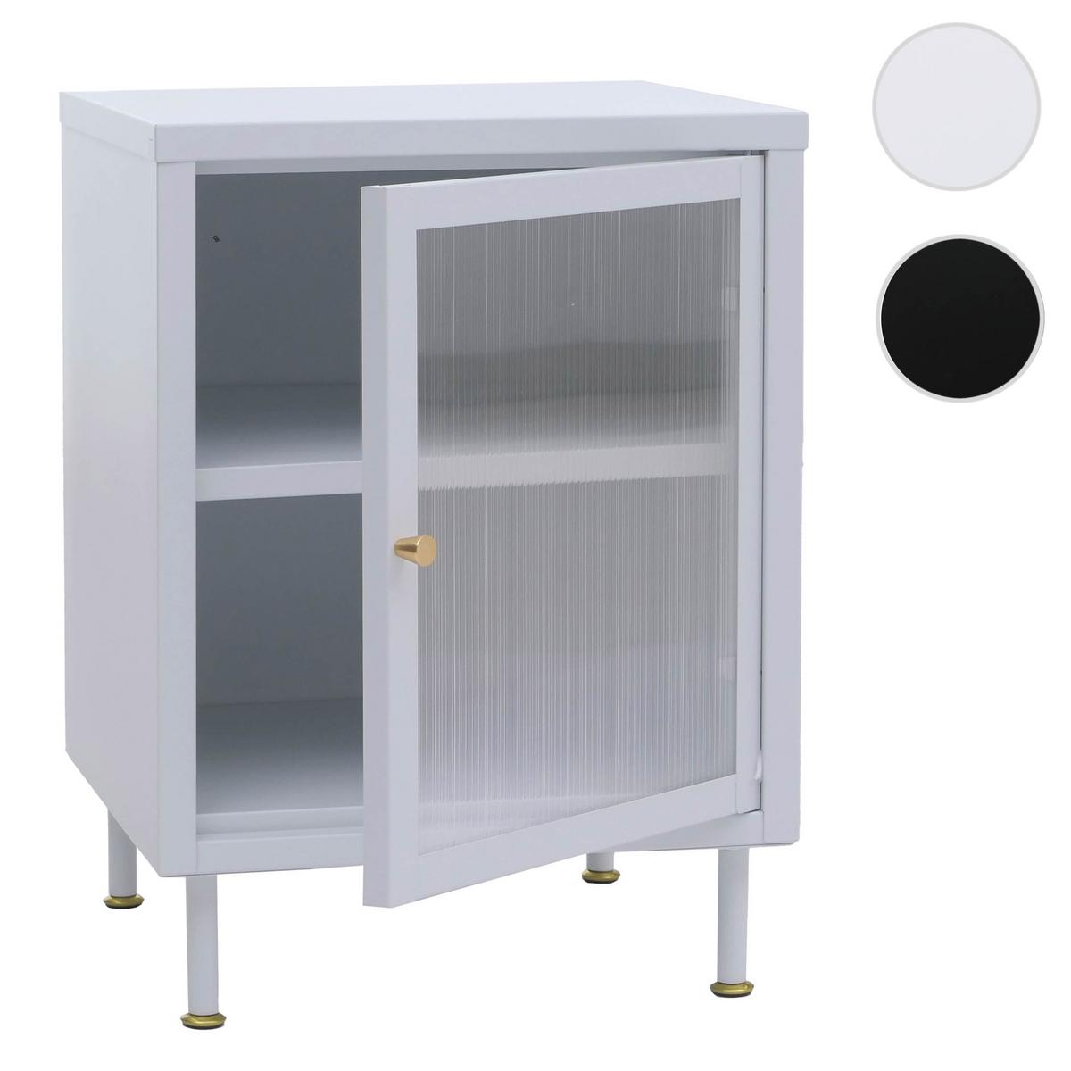 NACHTTISCH rechteckig Weiß - Weiß, Metall (41/55/41cm) - MCW