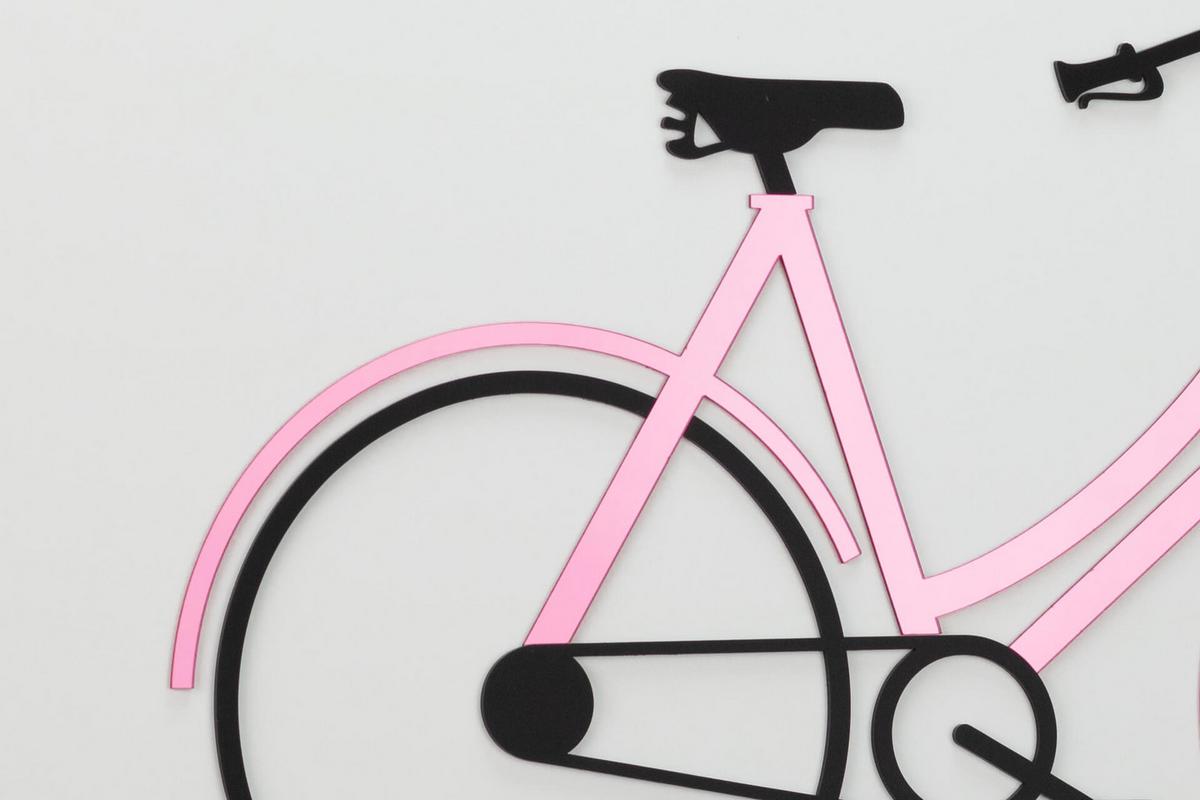 WANDBILD Rosa 50/70 cm - Pink/Schwarz, Glas (2.14/70cm) - KUNSTLOFT