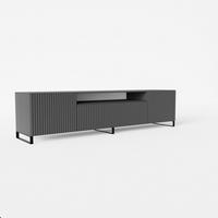 LOWBOARD VAREN 200/41/40 cm, Stand-TV-Schrank Graphitfarben - Graphitfarben, Holzwerkstoff (200/41/40cm) - MASSENO