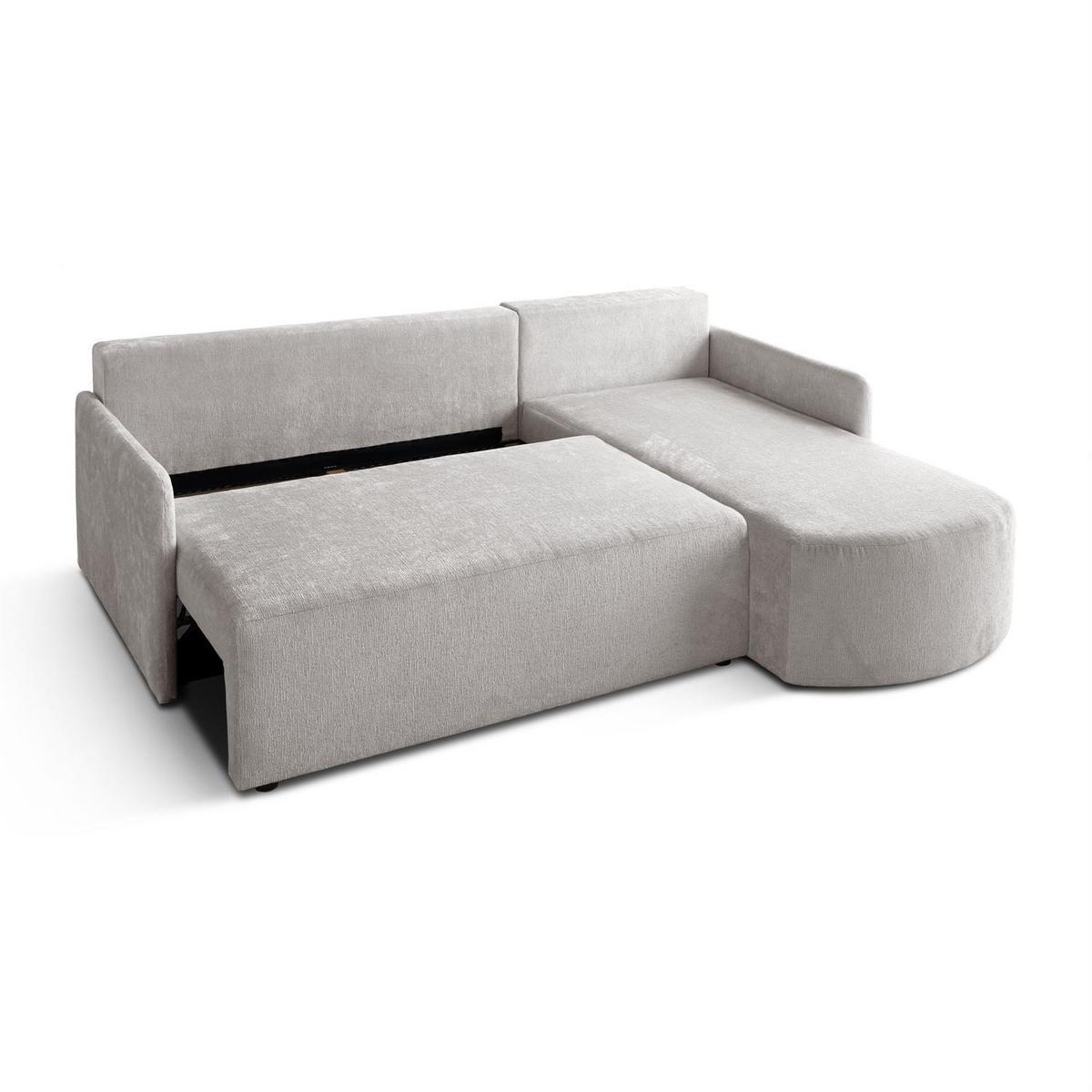 ECKSOFA BLISS mit Schlaffunktion und Bettkasten Harmony 80 - Grau, Textil (212/160cm) - Lookway