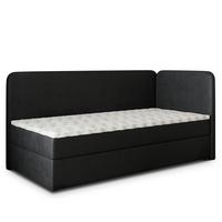 BOXBETT GINA 80x200 cm mit Matratze und Topper, H2+H3 - Schwarz - Schwarz, Holz (80/200cm) - MASSENO