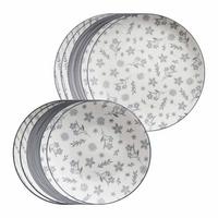 TAFELSERVICE Sendai Mix grau 12-tlg. - Grau, Keramik (2/2/2cm) - Ritzenhoff Breker