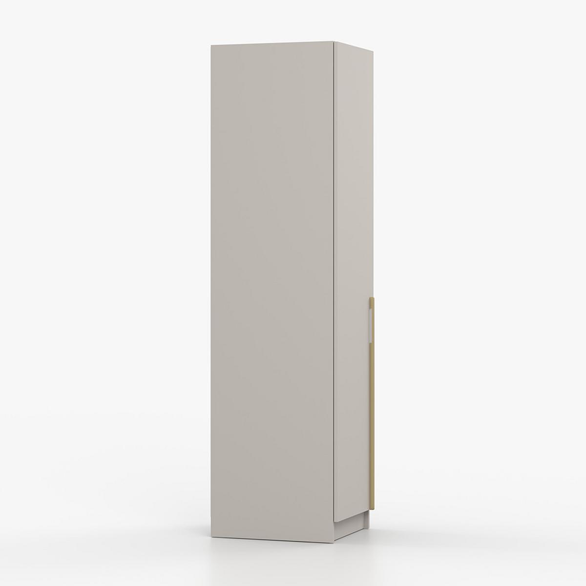 DREHTÜRENSCHRANK ROSA 1D 50/210/55, 1-türig, Kaschmir - Kaschmir/Goldfarben, Holzwerkstoff (50/210/55cm) - imoebel24