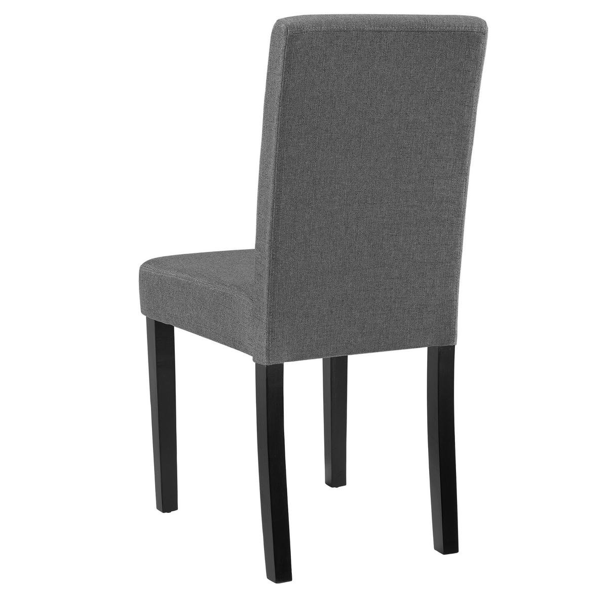 ESSZIMMERSTUHL-SET HAMBURG 2 TLG. - Schwarz/Grau, Holz/Textil (43/89/54cm) - [en.casa]