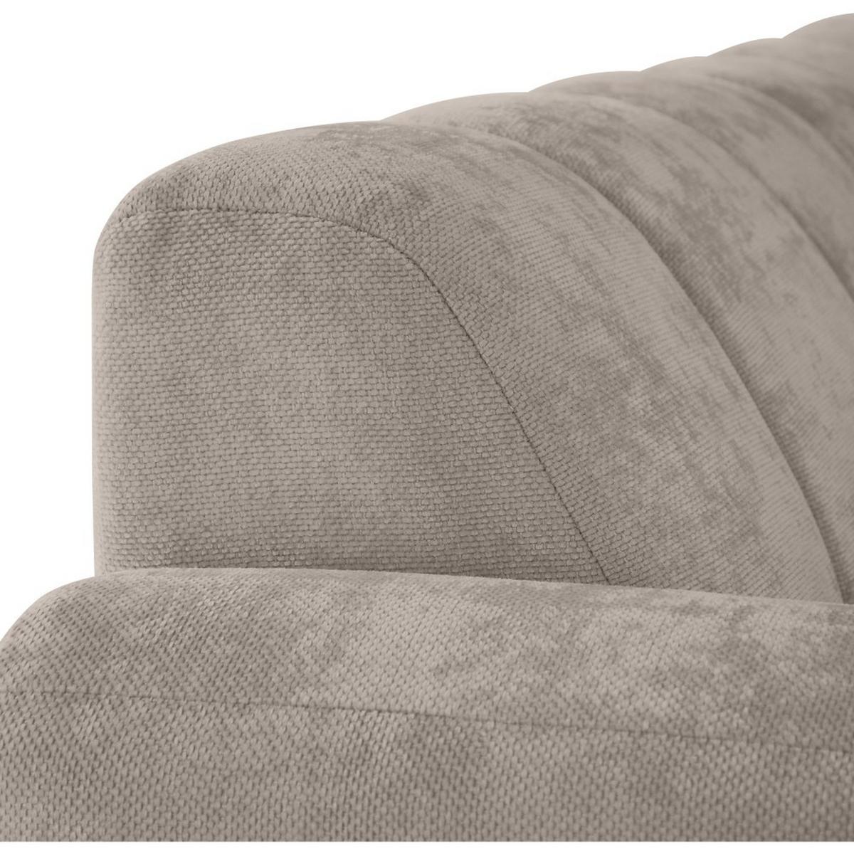 ECKSOFA Volare Mini ohne Schlaffunktion cappuccino links, Storm-Stoff - Schwarz/Cappuccino, Textil/Metall (256/165cm) - Beautysofa