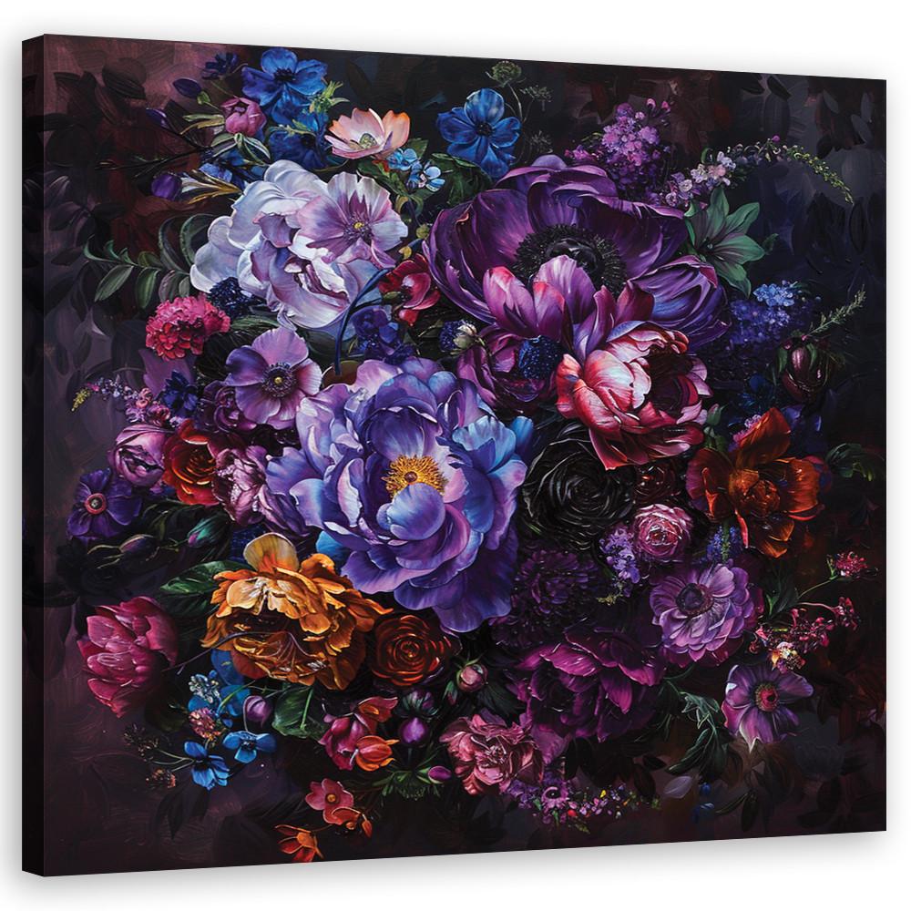 WANDBILD blumenstrauß - Multicolor, Textil (40/40cm) - Feeby