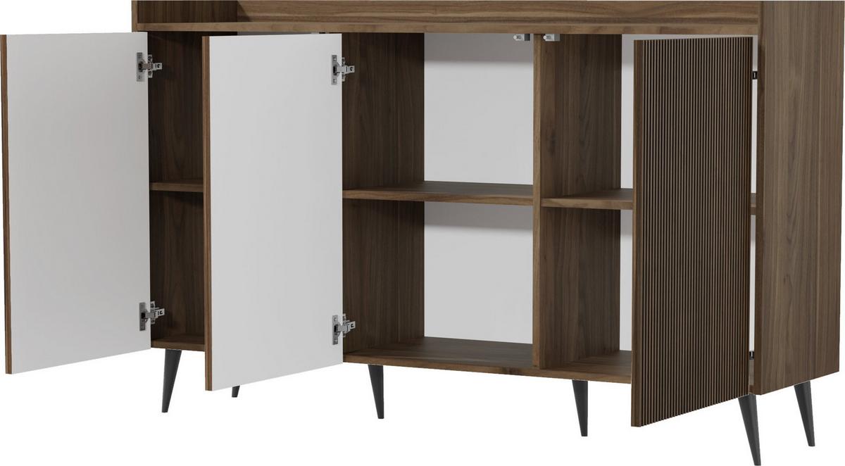 SIDEBOARD Arysa in Beige Kaschmir 92/150/41 cm - Kaschmir/Beige, Holzwerkstoff/Metall (150/92/41cm) - WFL GROUP