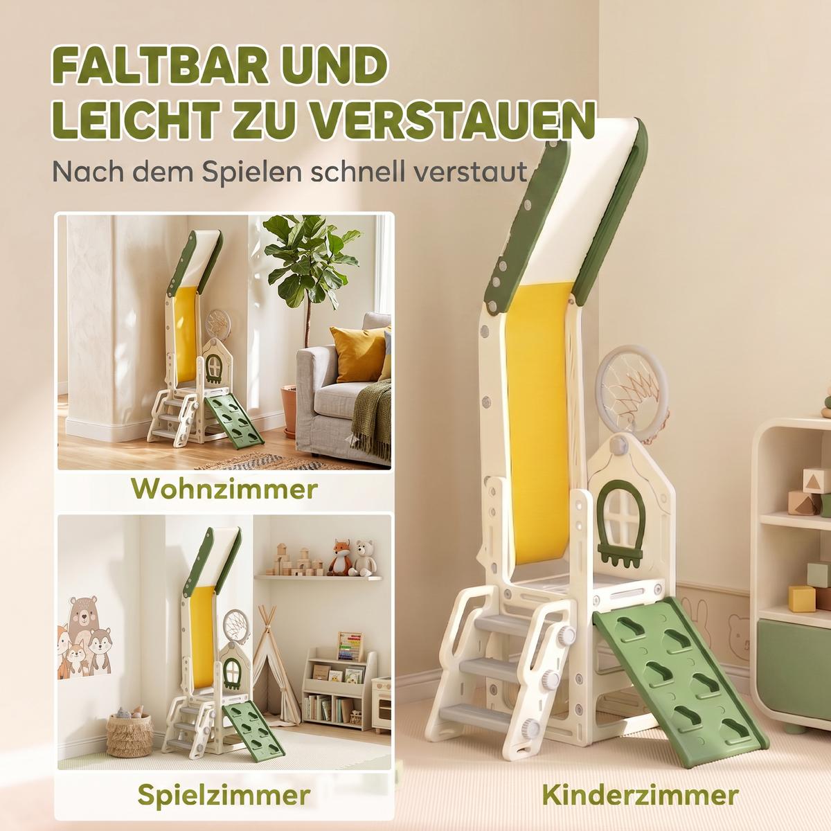 KINDER-RUTSCHE HDPE Cremeweiß - Creme, Kunststoff (100/84/191cm) - AIYAPLAY