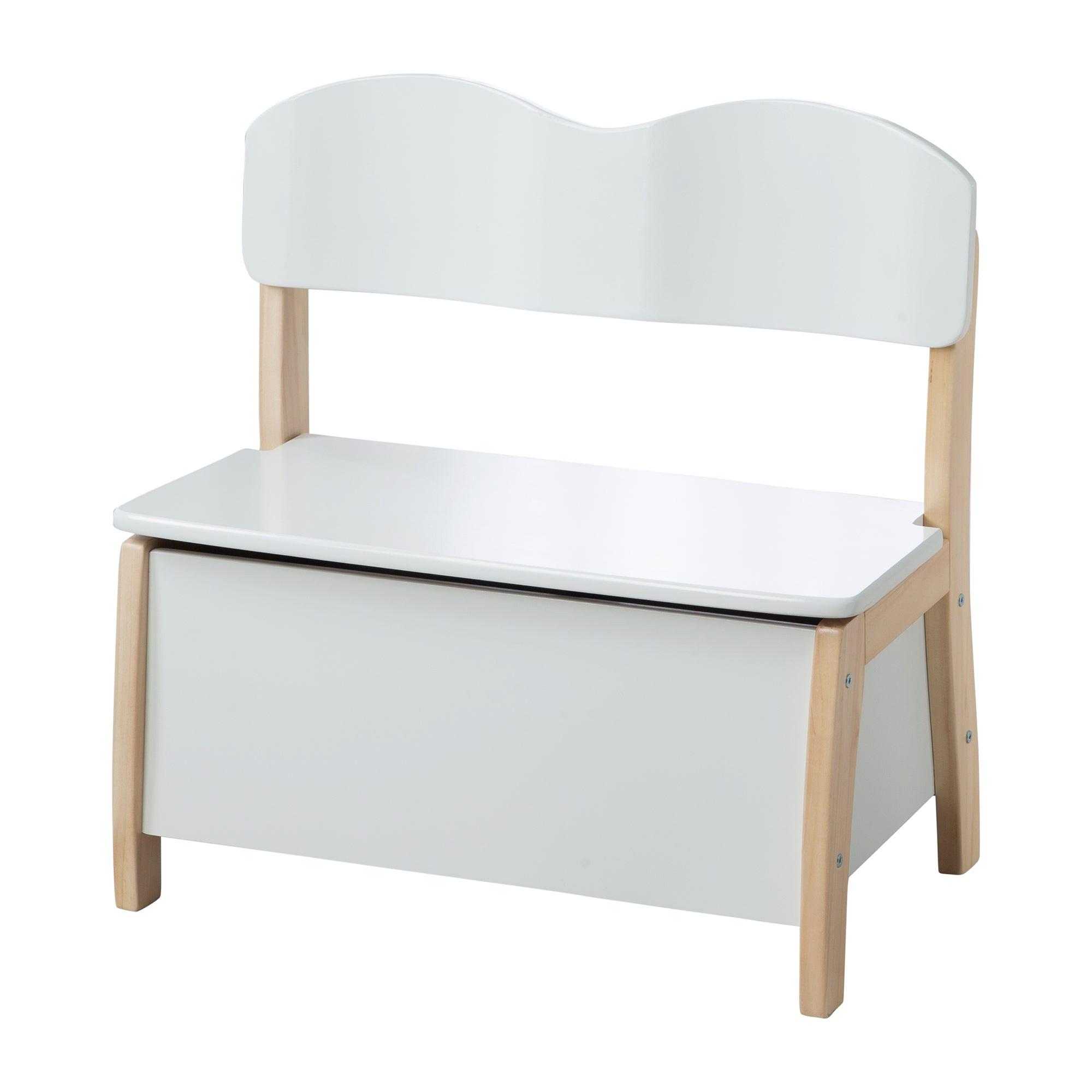 KINDERTRUHENBANK - Weiß/Naturfarben, Holzwerkstoff (61.5/61.5/33.5cm) - Roba