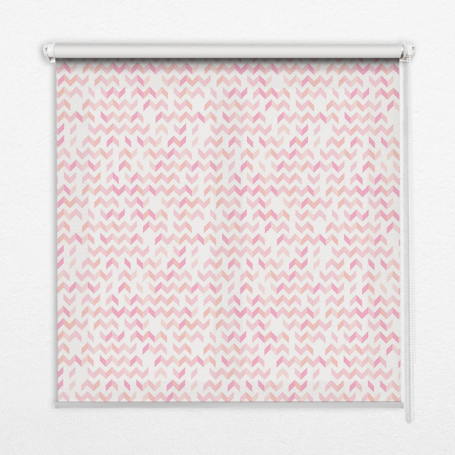 INNENROLLO - Fensterrollo - Rollo - 70x140 cm - Rosa Pfeile nach oben und unten - Pink, Kunststoff (70/140/0.5cm) - TULUP
