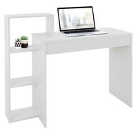 SCHREIBTISCH mit Regal 110x72x40 cm Weiß - Weiß, Holzwerkstoff (110/40/91cm) - ML-DESIGN