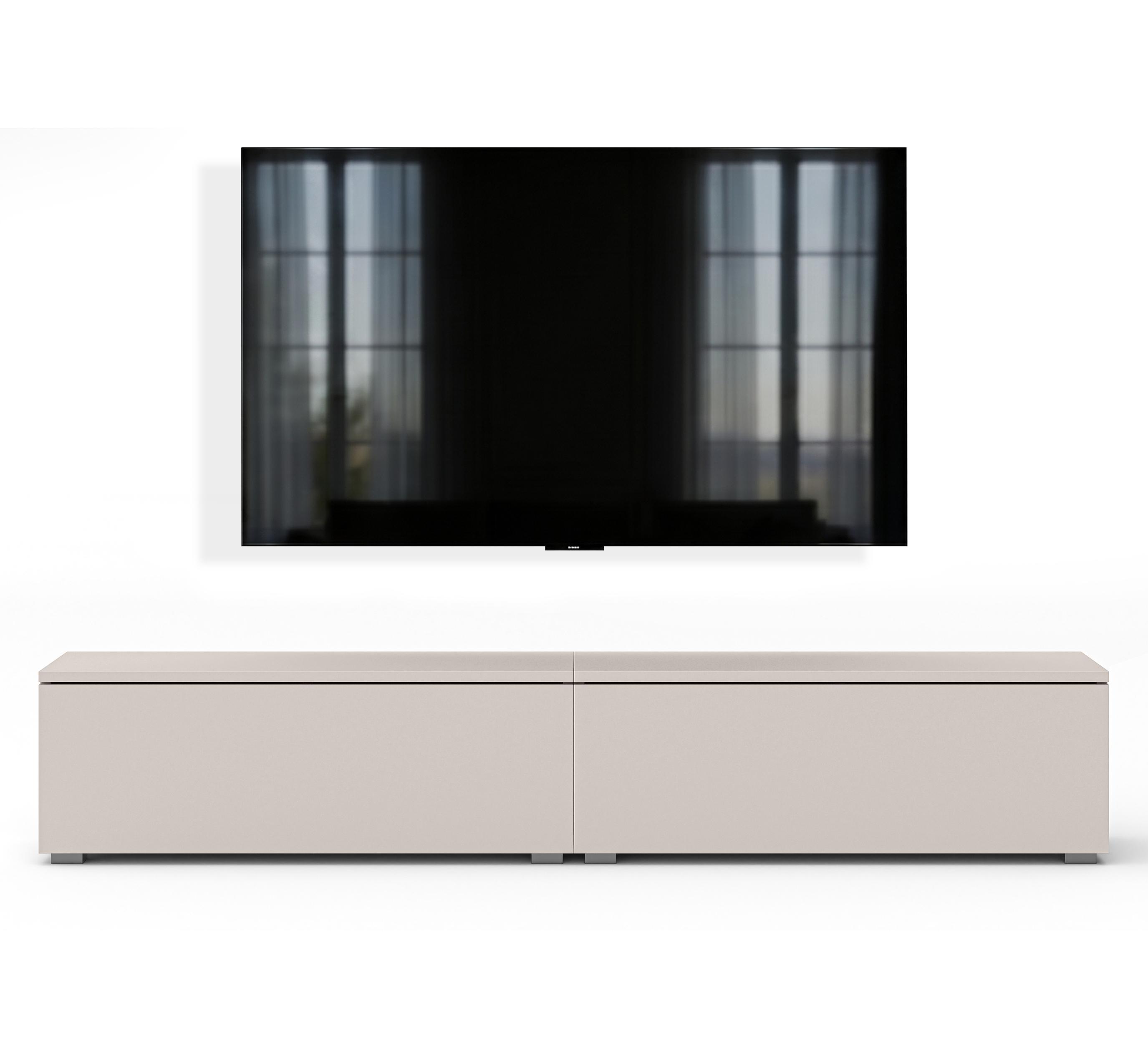 LOWBOARD Barvo 2x100 Beige Kaschmir 200/36,5/32 cm – hängend oder stehend - Beige, Holzwerkstoff/Kunststoff (200/36.5/32cm) - AX Living