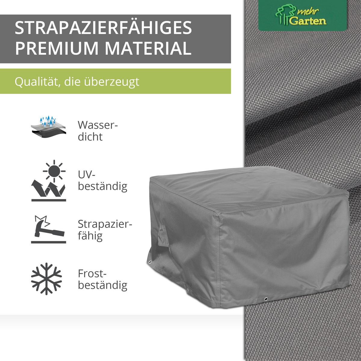 SCHUTZHÜLLE für Loungetische / Loungehocker SHP-20116 - Grau, Kunststoff (85/45/85cm) - mehr Garten