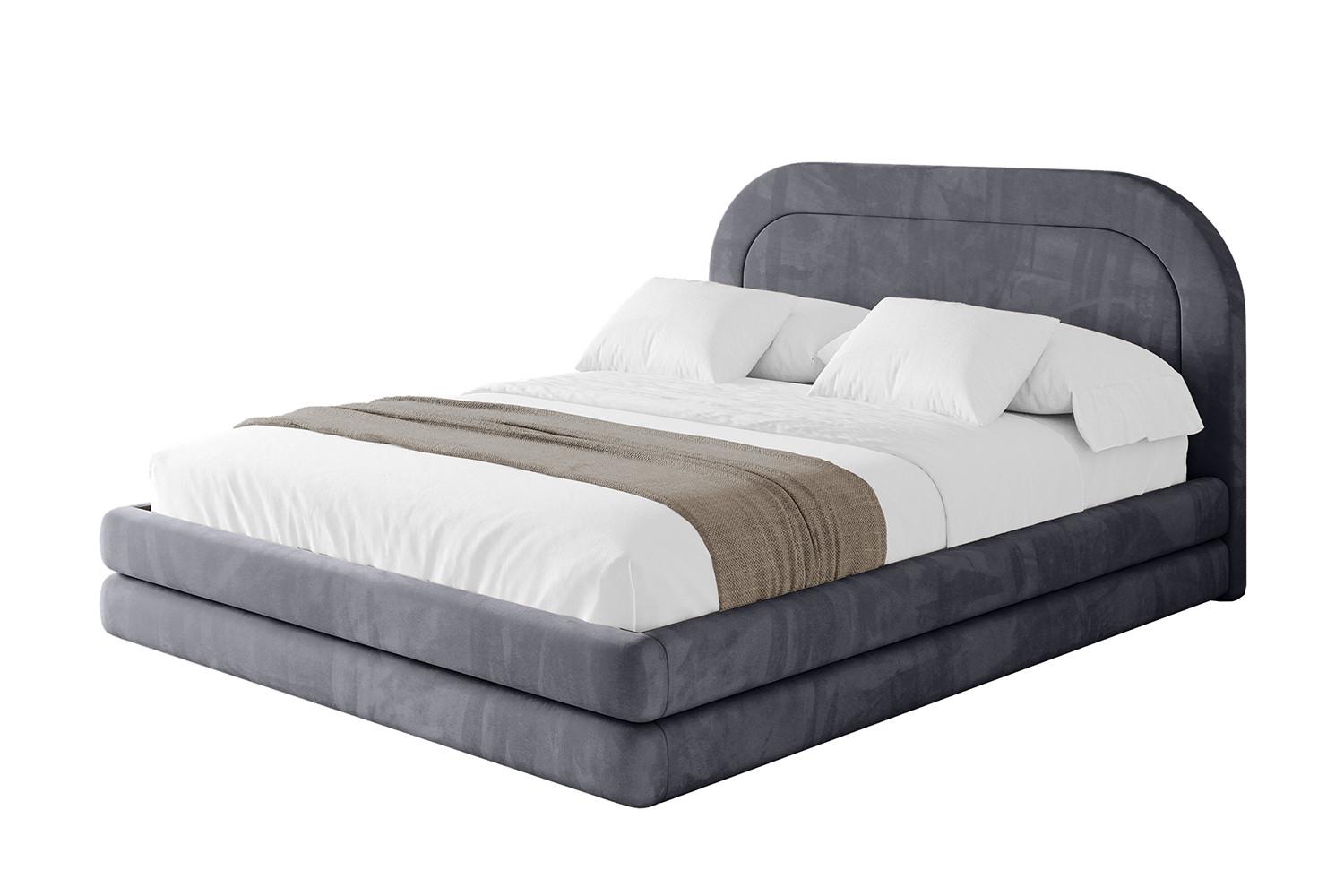 POLSTERBETT mit Bettkasten und Lattenrost, Bett mit Matratze H3/H4 - LERIS 180x200 Dunkelgrau - Dunkelgrau, Holzwerkstoff/Textil (180/200cm) - ALTDECOR